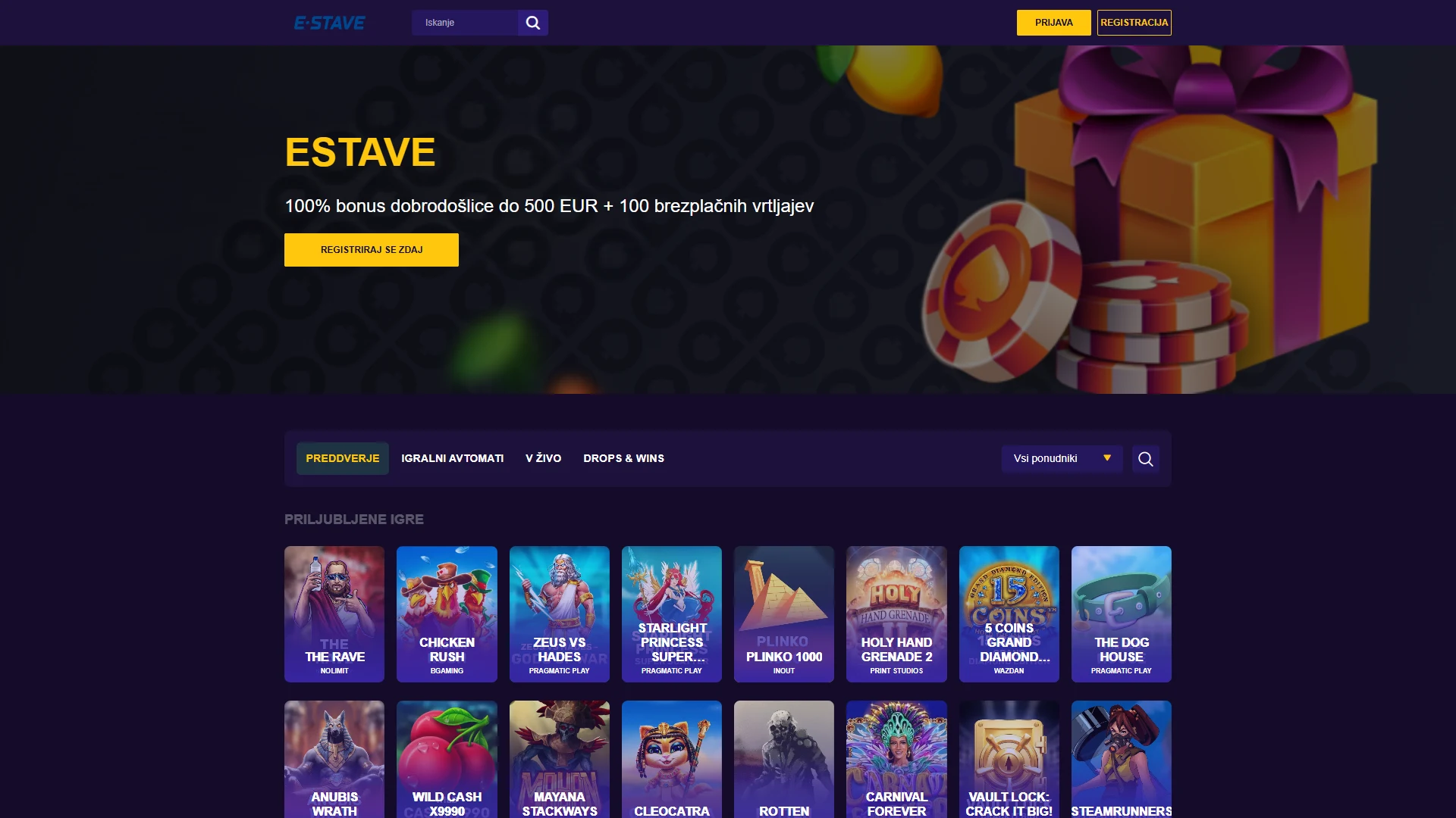 Estave homepage